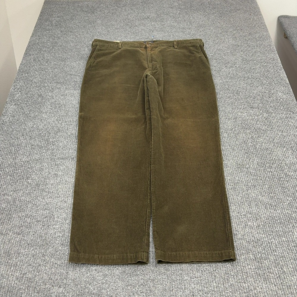 Dockers Pants Mens 42x30 Brown Cotton Corduroy Flat Front Relaxed Casual Retro